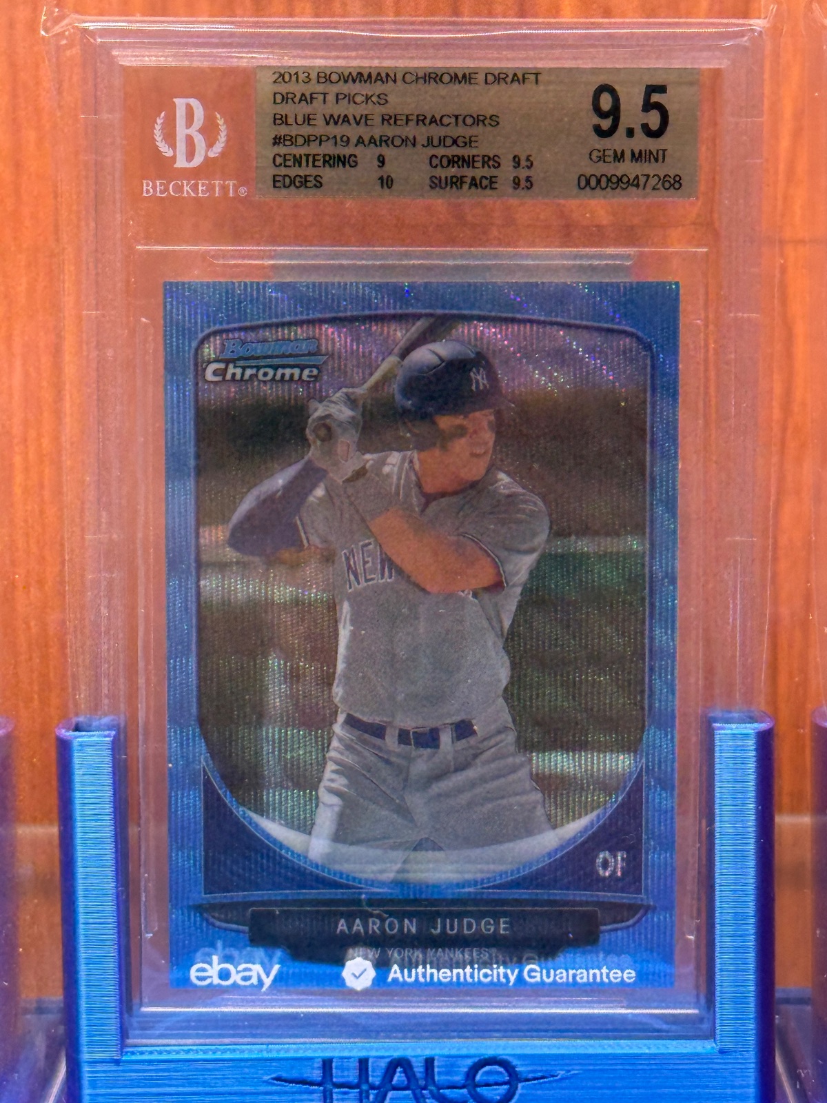 2013 Aaron Judge Bowman Chrome Blue Wave Refractor #BDPP19 BGS 9.5