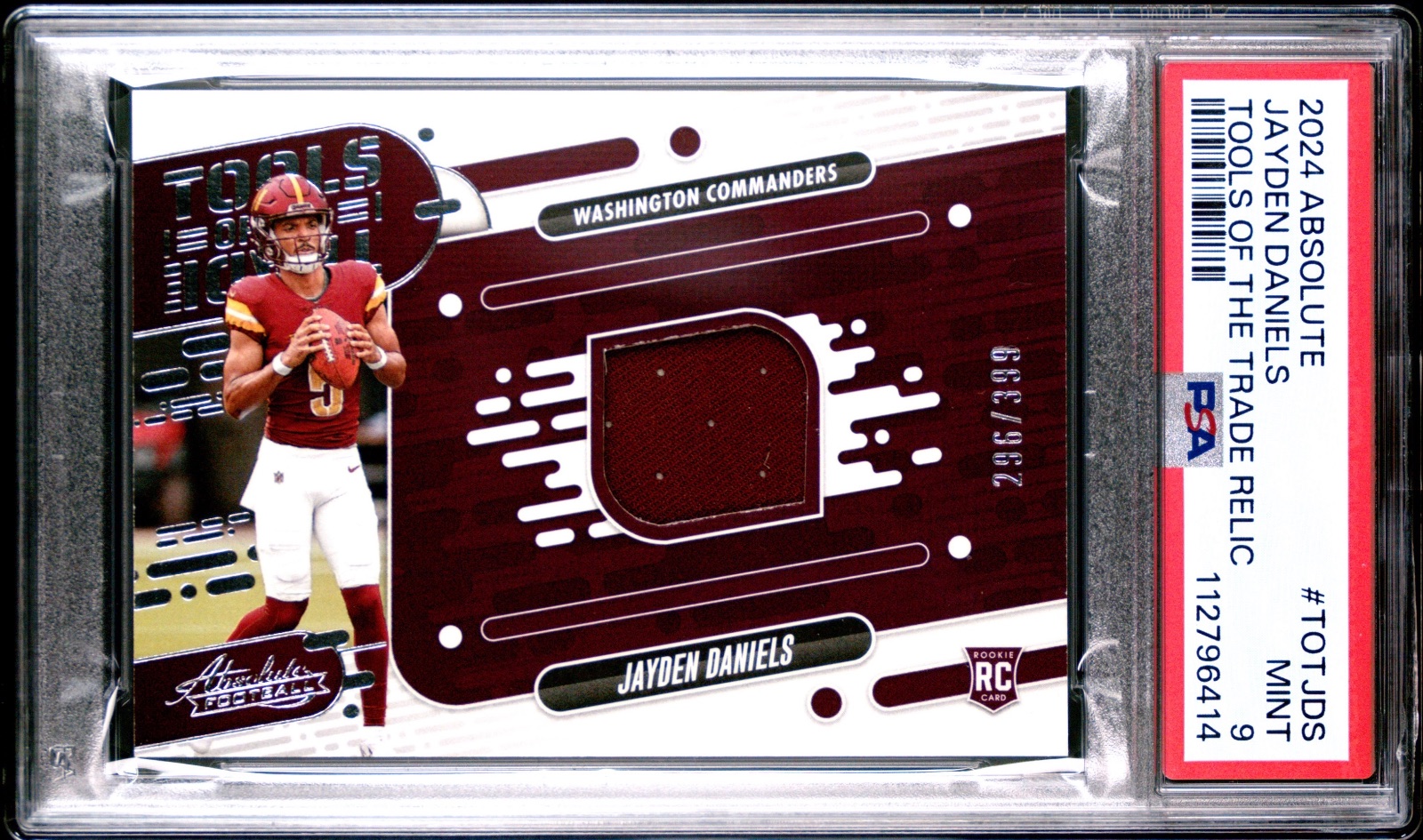 2024 Jayden Daniels Absolute Tools Of The Trade #TOTJDS PSA 9