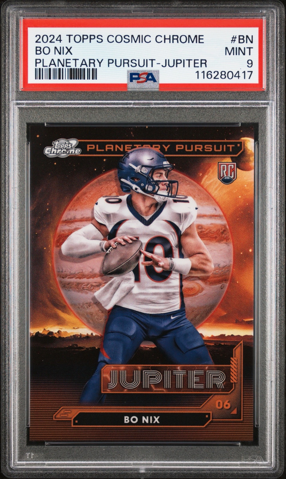2024 Chrome Cosmic 2024 BO NIX CHROME COSMIC PLANETARY PURSUIT - JUPITER #PPJ-BN PSA 9, PSA 9, photo 1 of 2
