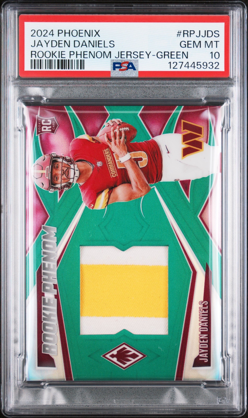 2024 Jayden Daniels Phoenix Rookie Phenom - Green #RPJJDS PSA 10