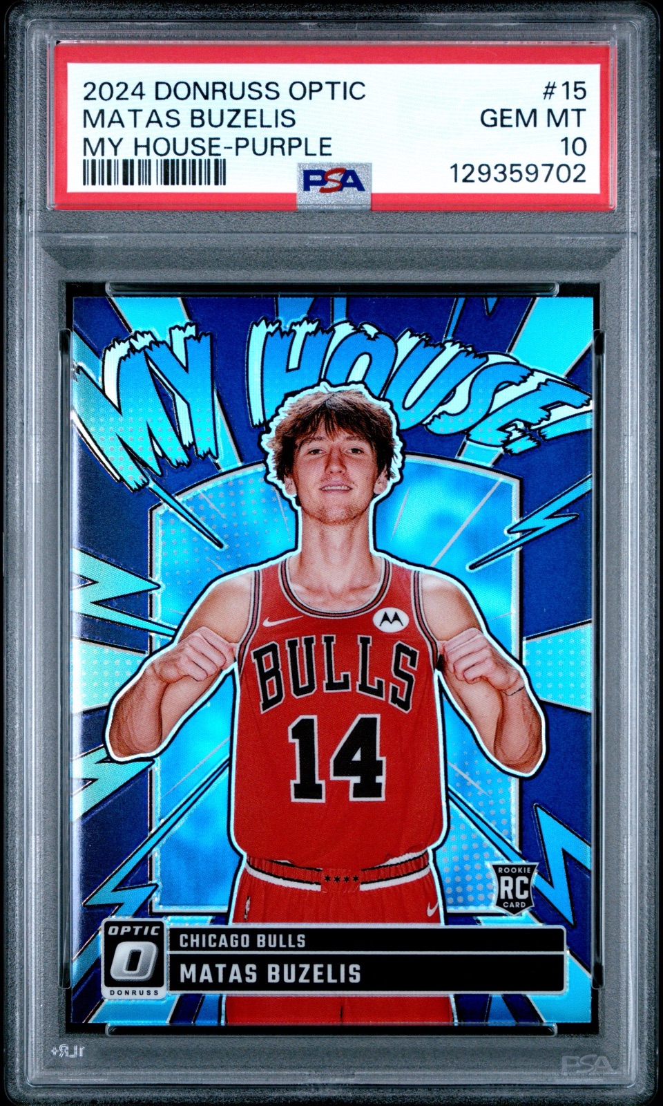 2024 Donruss Optic 2024 MATAS BUZELIS DONRUSS OPTIC MY HOUSE #15 PSA 10