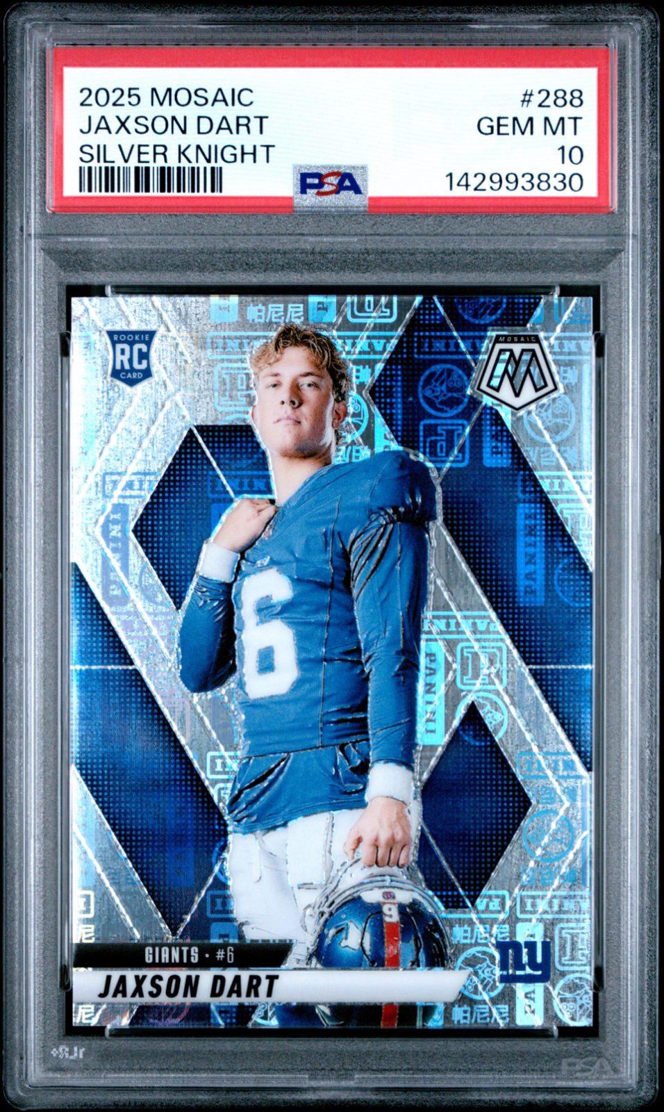 2025 Jaxson Dart Mosaic Silver Knight #288 PSA 10