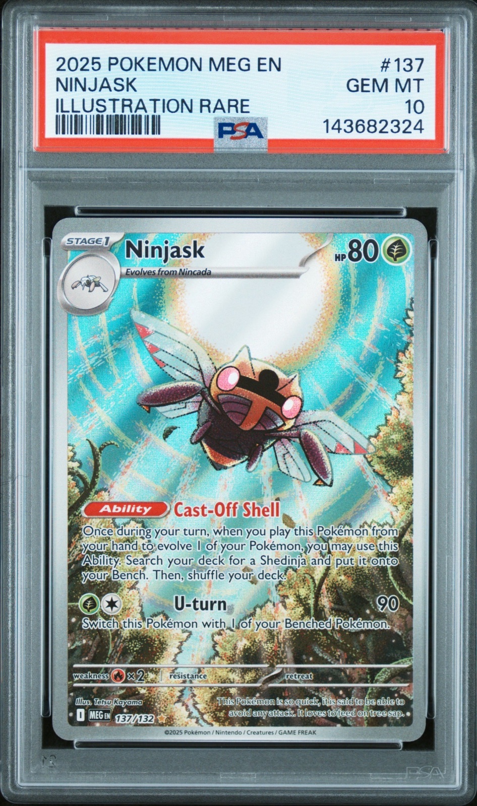 2025  2025 NINJASK ILLUSTRATION RARE #137/132 PSA 10