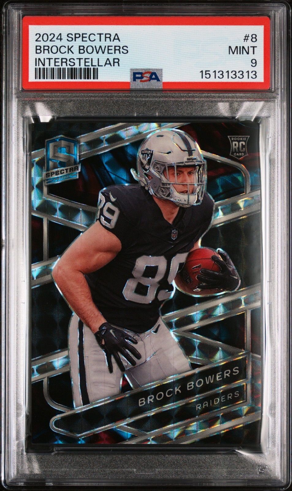 2024 Brock Bowers Spectra Interstellar #8 PSA 9