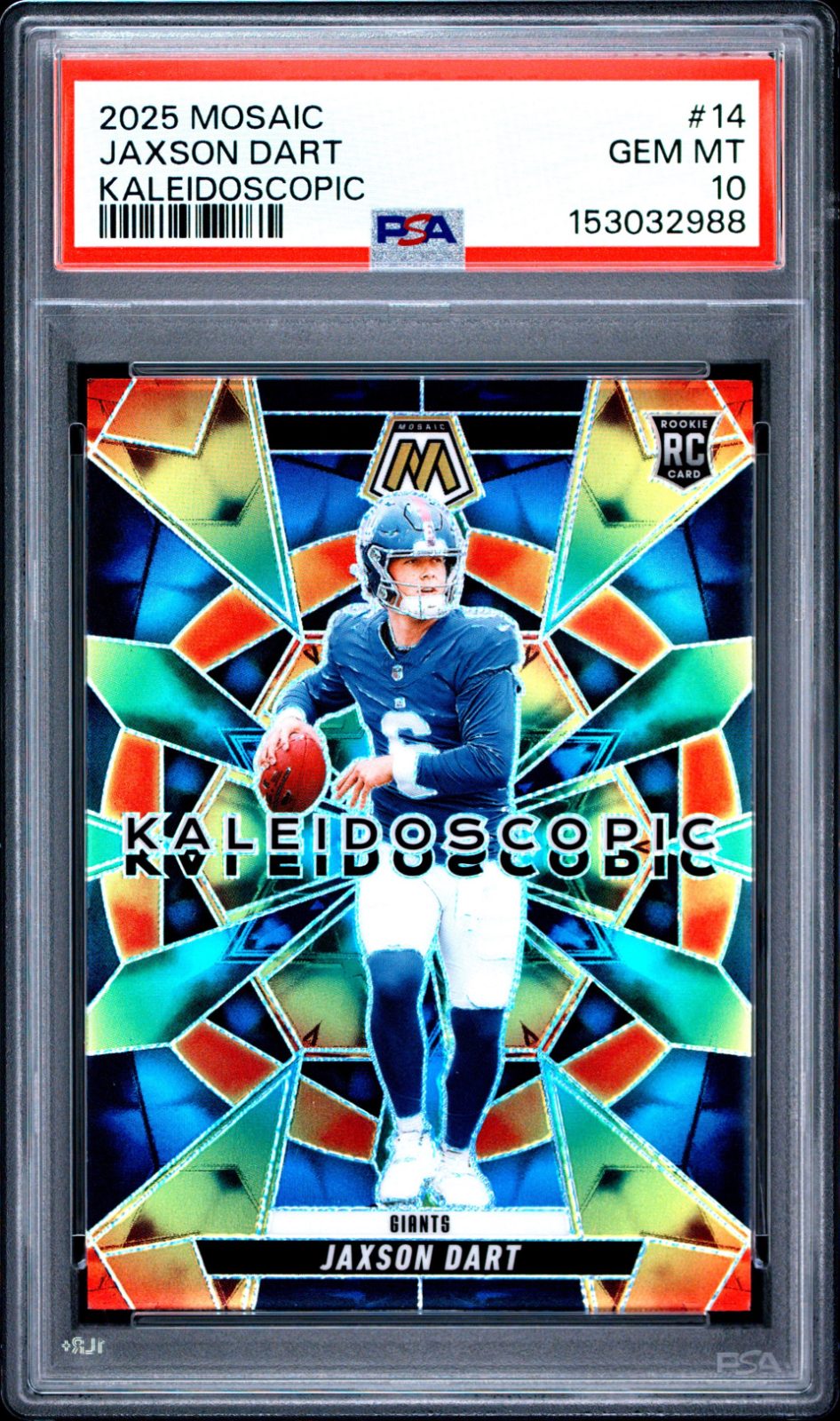 2025 Jaxson Dart Mosaic Kaleidoscopic #14 PSA 10