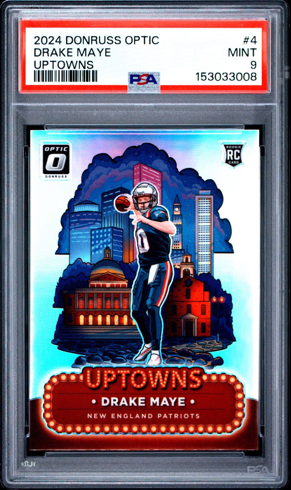 2024 Drake Maye Donruss Optic Uptown #4 PSA 9
