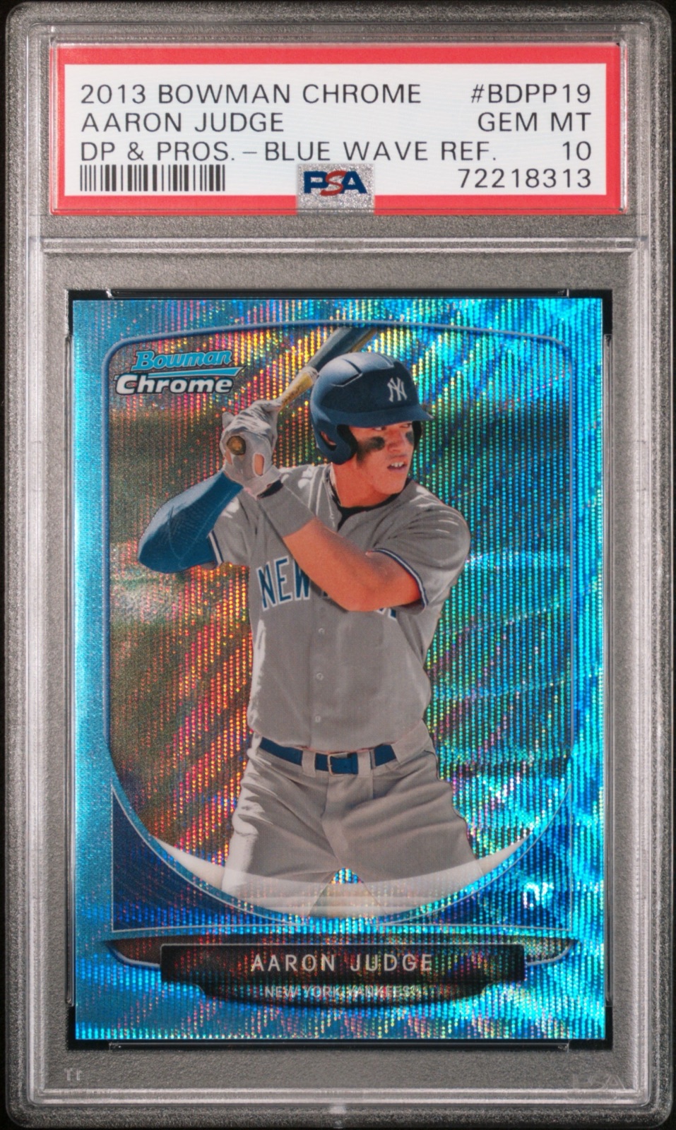 2013 Aaron Judge Bowman Chrome Blue Wave Refractor #BDPP19 PSA 10