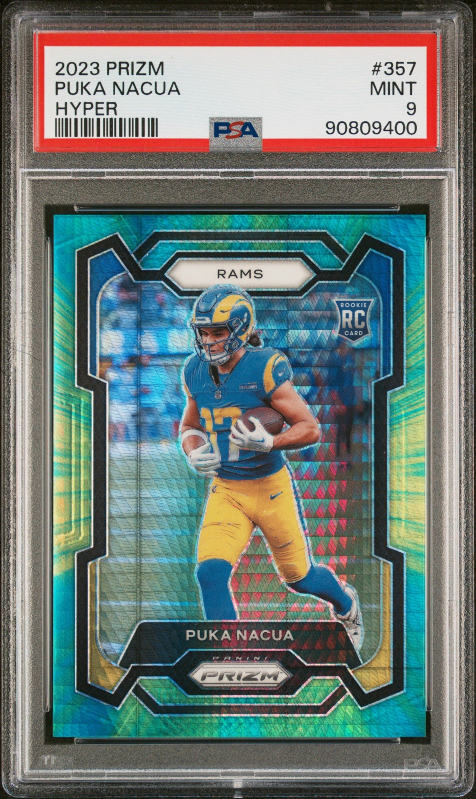 2023 Prizm 2023 PUKA NACUA PRIZM HYPER #357 PSA 9, PSA 9, photo 1 of 2