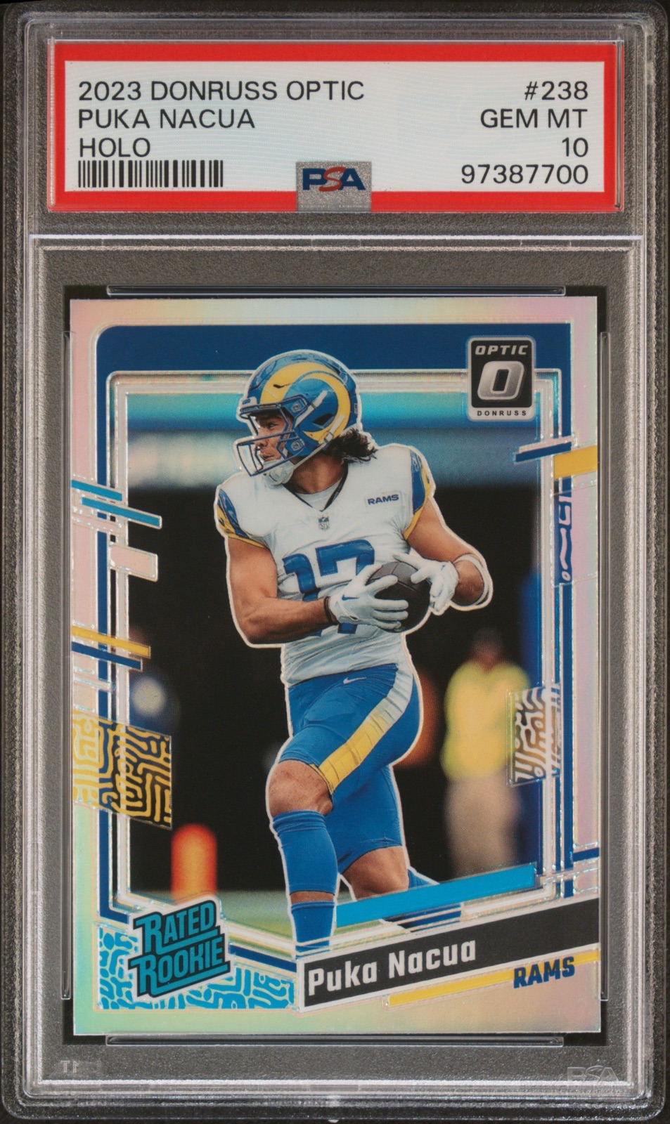 2023 Puka Nacua Donruss Optic Holo-Rookie #238 PSA 10