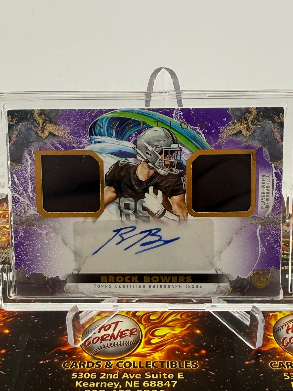 2024 Brock Bowers Topps Inception Franchise Foundation Rookie Auto #FFRA-BB Excellent